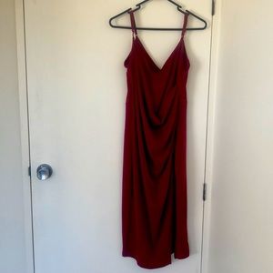 Red evening dress